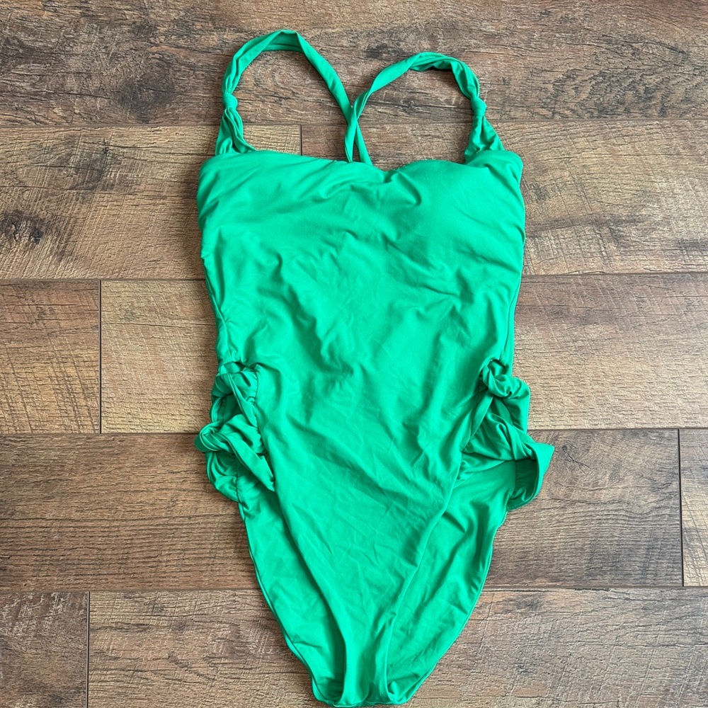 BECCA Vibrant Green Women's One Piece Swimsuit